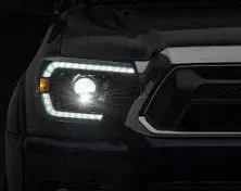 AlphaRex LUXX Alpha-Black LED Projector Headlights For 12-15 Toyota Tacoma 