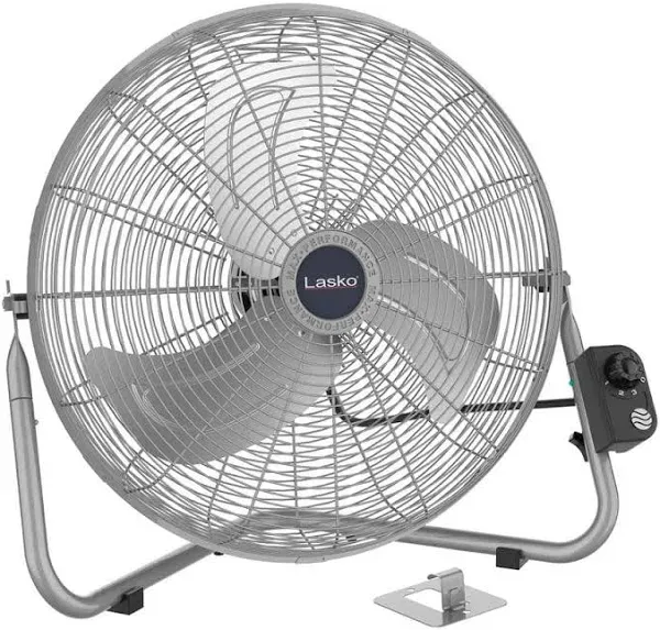 High Velocity Max Performance Floor Fan with Wall mount Option, 3 Powerful Sp...