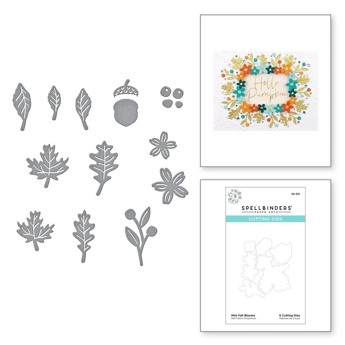 Spellbinders-Mini Fall Blooms-Die Set