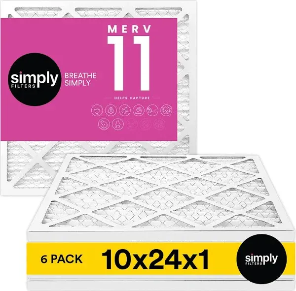 Simply Filters 14x20x1 MERV 11, MPR 1000, AC Furnace HVAC Air Filter (6 Pack)