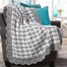 Herrschners  Cloudburst Throw Crochet Kit