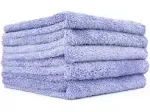 The Rag Company Eagle Edgeless 350 (5 Pack) Professional Korean 70/30 Blend Super Plush Microfiber Detailing Towels, 3