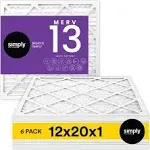 Simply Filters 12x20x1 MERV 13, MPR 1500, AC Furnace HVAC Air Filter