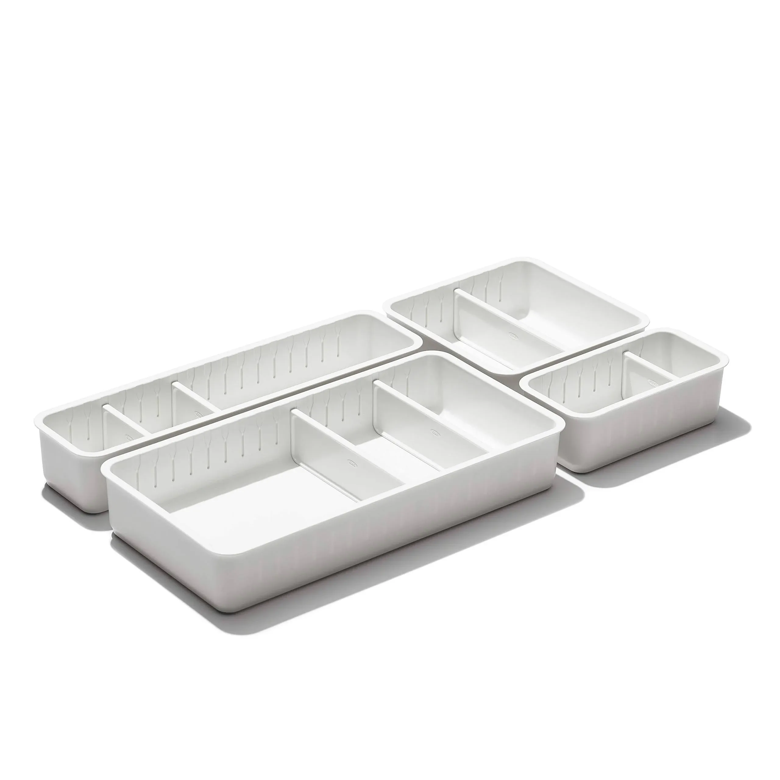 4-Piece Slim Adjustable Drawer Bin Set by OXO