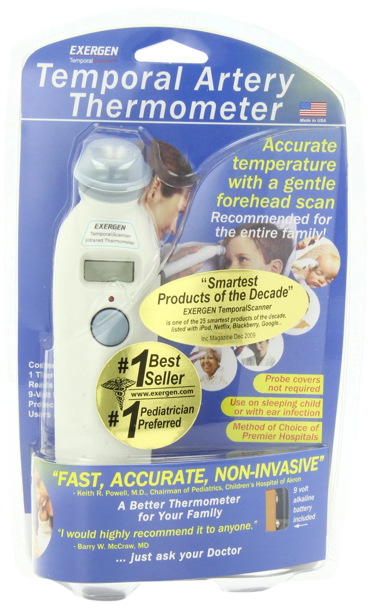 Exergen 2000C Temporal Artery Thermometer