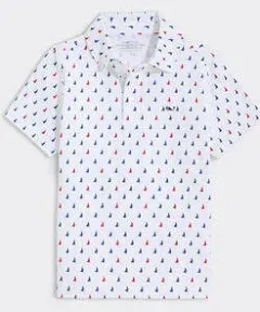 Vineyard Vines Boys' Printed Sankaty Polo