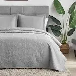 Hansleep Grey Quilt King Size - Damask Ultrasonic All Season Bedspread King, ...