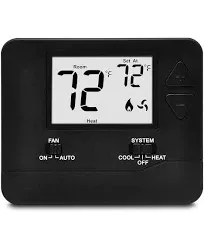 ELECTECK Non-Programmab<wbr/>le Digital Thermostat for Home, up to 1 Heat/1 Cool with 