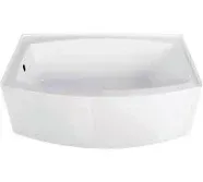 Aqua Eden 60-Inch Acrylic Alcove Tub with Left Hand Drain Hole