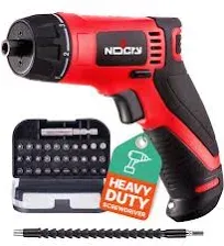 NoCry Commercial Grade Electric Screwdriver Cordless with Built-in LED Light - Cordless Screwdriver Kit with 31pcs Screw Bits - Rechargeable Battery, 10 Nm Torque and Adjustable Power Screwdriver Set