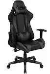 Flash Furniture CH-187230-1-GY-GG X20 Gray LeatherSoft Gaming / Racing Office Ergonomic Swivel Chair with Reclining Back