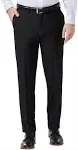 Haggar Black Premium Comfort 4-Way Stretch Slim Fit Flat Front Dress Pants