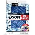 Fit &amp; Fresh Cool Coolers Soft Ice Packs, 2 Pack Reusable, Flexible, Navy Blue