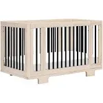 Babyletto Yuzu 8 in 1 Convertible Crib with All Stages Conversion Kits - Washed Natural / Black