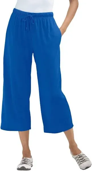 Woman Within Women's Plus Size Sport Knit Capri Pant