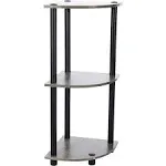 Furinno Turn-N-Tube 3-Tier Corner Display Rack Multipurpose Shelving Unit 12077