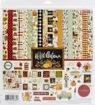 Carta Bella Paper Company Hello Autumn Collection Kit, red, Teal, Yellow, Orange