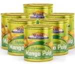 Rani Mango Pulp Puree Kesar Sweetened 30oz (1.875lbs) 850g Pack of 6