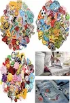 60pcs Random Assorted Styles Embroidered Iron on Patches DIY Sew Applique Patch