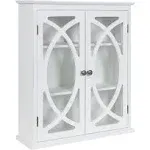 Kate and Laurel Quinlan Decorative Wood Wall Cabinet, 24x8x28, White