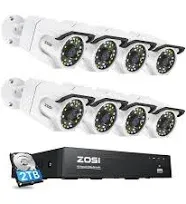 ZOSI 8CH 4K PoE Home Security Camera System