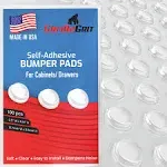 100 Pack Cabinet Door Bumpers 1/2” Diameter Clear Adhesive Pads