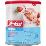 Slim Fast Original Strawberries and Cream Shake Mix, 15 Ounce - 3 per case.