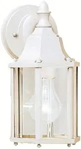 Kichler Chesapeake 10.25" 1 Light Outdoor Wall Light with Clear Beveled Glass in White