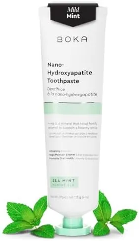 Boka Fluoride Free Toothpaste Nano Hydroxyapatite, Remineralizing, Sensitive Teeth, Whitening Dentist Recommended for