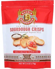 Boudin Sourdough Crisps Sea Salt Olive Oil 6 oz (Pack Of 11)