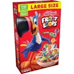 Kellogg's Froot Loops Cereal, Multigrain, Sweetened, Large Size - 14.7 oz