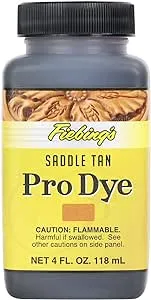 Fiebing's Pro Dye Leather Dye (4 Fl Oz) - Alcohol-Based, Penetrating, Permanent Dye for Shoes, Belts, Furniture - Vivid Color, Superior Color Fastness