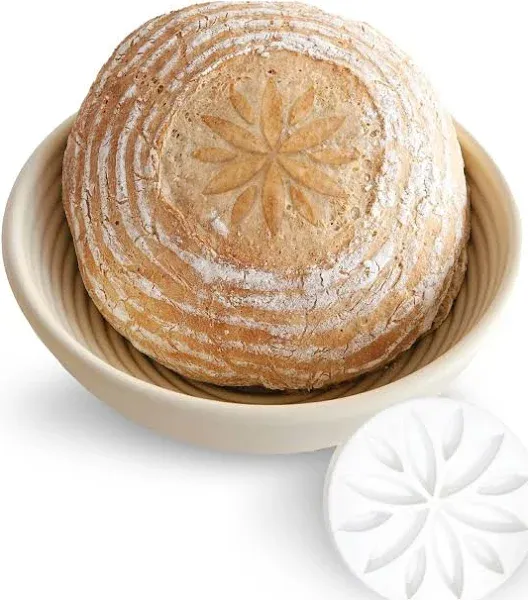 Talisman Designs Decorating Embosser | 9-Inch Warmer Basket | Dough Proofing, Box Bowls | Create, Perfect Crust & Shaped Bread Loaves