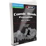 BCW Current Premade Resealable Comic Bags and Boards | Comic Book Sleeves and Backer Boards for Current/Modern Comic Books| Boards Come Pre-Loaded in Comic Bags for Protection (50, Resealable)