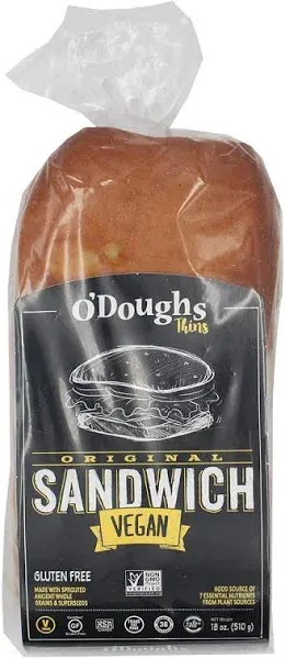 O'Dough Thins - Original Sandwich Bread 18 oz | Presliced Sandwich Bread | Pack of 3 |