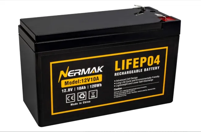 NERMAK 12V 10Ah Lithium LiFePO4 Deep Cycle Battery