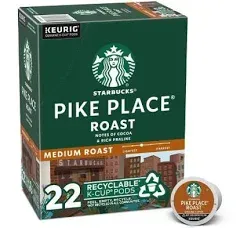 Starbucks Pike Place Roast Medium Keurig K Cups 0.44 oz 10 ct 2 PK