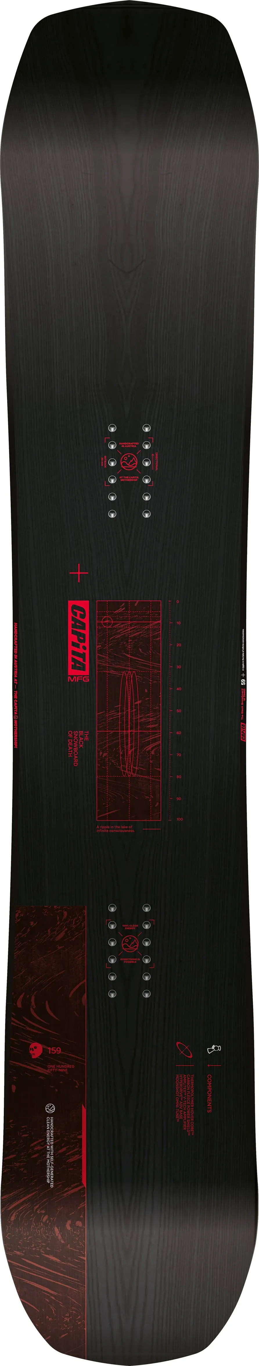 Capita Black Snowboard of Death 2425 Black Grain 161 WIDE