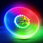 Glow in The Dark LED Flying Disc - 7 Dynamic Modes, 7 Colors, IP65 Waterproof, 