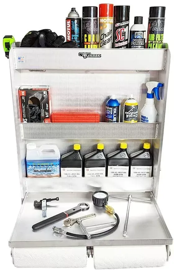 Pit Posse Garage, Shop, Enclosed Trailer Aluminum Wall Cabinet Organizer 