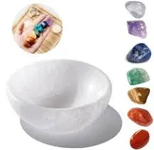 Stemma Selenite Bowl 4 inch Crystals and Healing Stones| 9 Piece Crystal Sets for ...