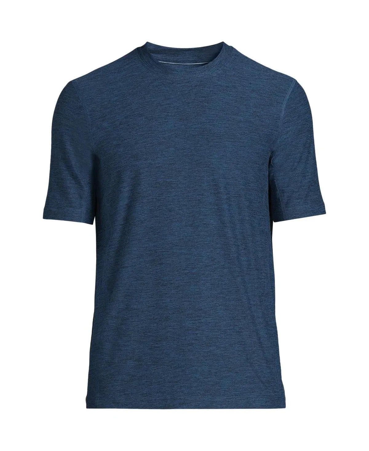 Lands' End Men's Short Sleeve Performance Social Active T-Shirt - Radiant Navy Spacedye