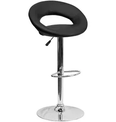 BLNK Brook Contemporary Red Vinyl Bar Stool