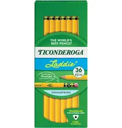 Ticonderoga My First Tri-Write Wood-Cased Pencils, Unsharpened, no Erasers