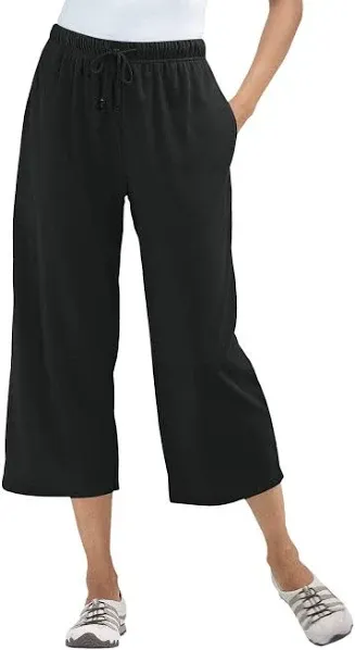 Woman Within Plus Size Sport Knit Capri Pant