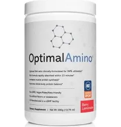 OptimalAmino® Best Pre/Post Workout Recovery Drink, 99% Utilization Essential Amino Acid Supplement, NSF Certified for Sport® Certified