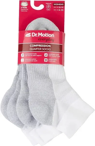 Dr. Motion Women Compression Quarter Socks