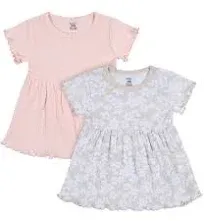 Gerber 2-Pack Toddler & Toddler Girls Sweet Florals Short Sleeve Cotton Dresses