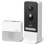 TP-Link Smart Video Doorbell Camera, Battery Powered, Chime Included, 2K 5MP,...