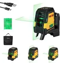 PREXISO Laser Level Self Leveling - 100Ft Cross Line Laser, Gree...